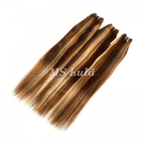#4/27 Honey Blonde Highlight Natural Straight Virgin Human Hair Bundles | Human Hair Wig | Lace Front